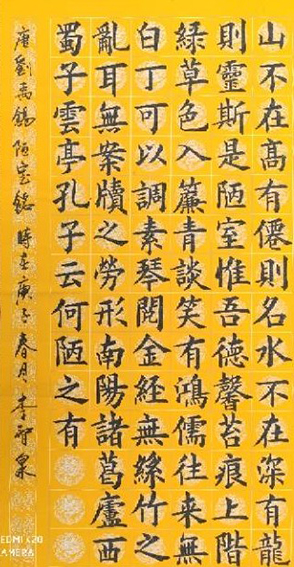 李智泉作品《刘禹锡 陋室铭》